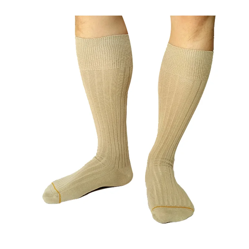 Зимние хлопковые носки мужские экипаж полосатый фирменный торжественный костюм