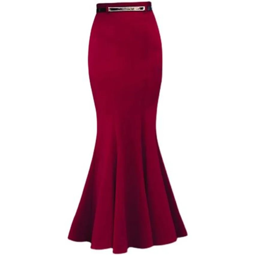 Женская винтажная юбка-годе в обтяжку