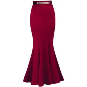 Осенне-зимняя женская юбка-годе в винтажном стиле