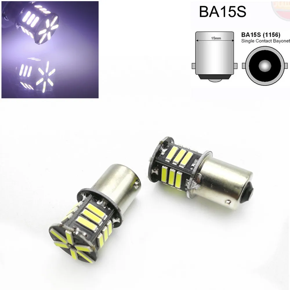2 шт. Автомобильные светодиодные лампы S25 21SMD 1156 BA15S P21W |