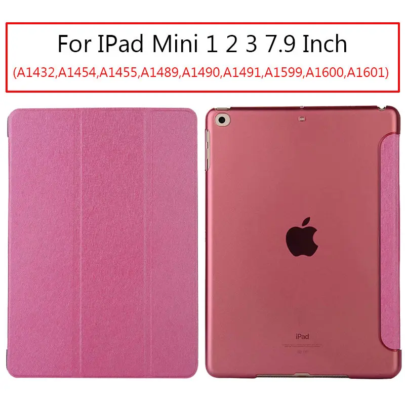 Mini 1 2 3 Rose Ультратонкий чехол для IPad Mini 1/2/3 чехол из искусственной кожи чехол-подставка эластичная кожа геометрический флип-чехол для Apple IPad Mini 2 3 Чехол - Цвет: Mini 1 2 3 Rose