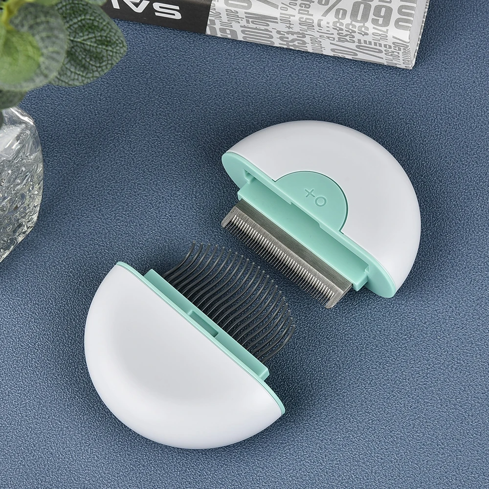 Pet Cat Dog Grooming Comb Double-Headed 2 Usages Massage Hair Removal Brush for Dogs Grab Floating | Дом и сад