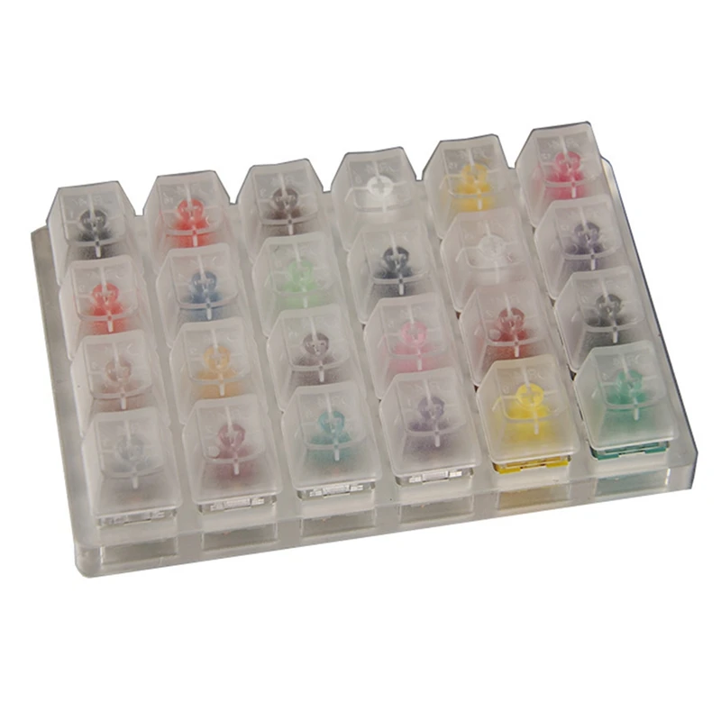 24 переключателя тестер с акриловой основой пустые колпачки клавиш для