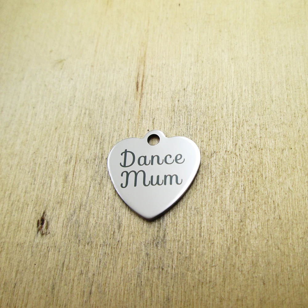 

Подвески из нержавеющей стали с лазерной гравировкой «сделай сам» 10 шт./лот Dance Mum