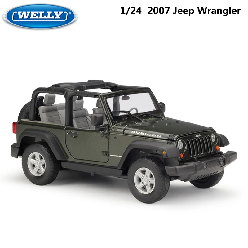 Модель автомобиля WELLY масштаб 1:24 2007 Jeep Wrangler литая модель из сплава внедорожник