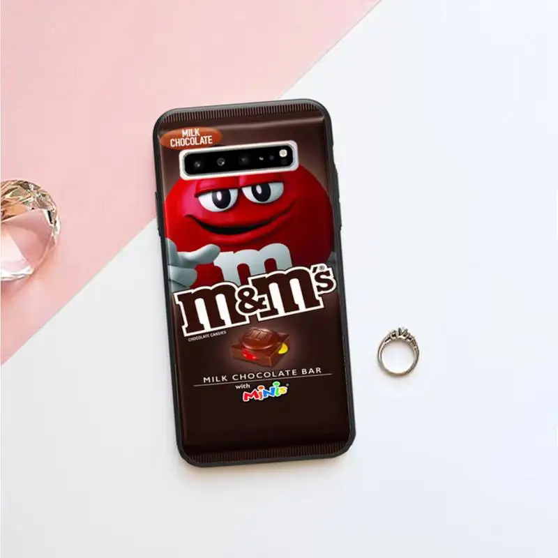 

Cute M&M's Chocolate Phone Case For Samsung S7edge S8 Plus S9plus S10 Plus E For Samsung Galaxy S10