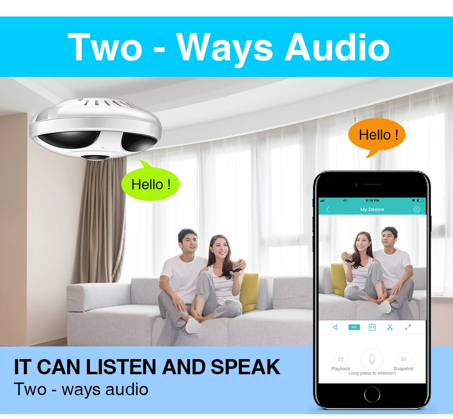 3MP Wifi IP 360 панорамная камера рыбий глаз HD 1080P Беспроводная Мини P2P ИК Ночное Видение домашняя CCTV камера видеонаблюдения