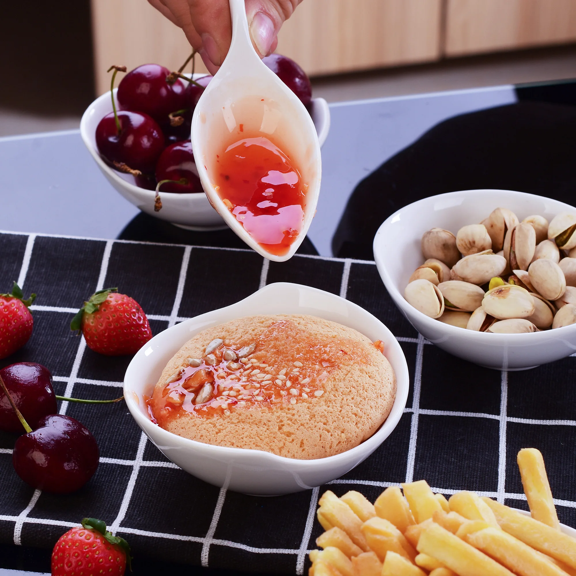 Набор MALACASA Ramekin из 6 4 3 дюймов фарфоровая чашка брюле для суфле выпечки окунание