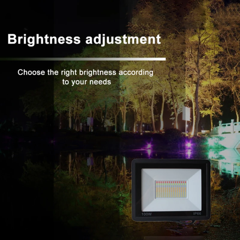 

RGB Smart Dual-mode Floodlight Outdoor Wall Light Supports Tuya/Alexa/Google Home Wifi+BLE Waterproof Outdoor Landscape Lighting