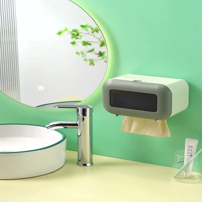 

Waterproof Hanging Wall Toilet Paper Holder Dispenser Bathroom Kitchen Accessories Organizer Tissue Napkin Box Holder Storage WC