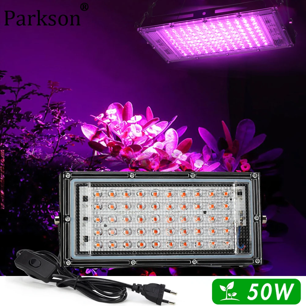 

LED Grow Light 220V 50W LED Full Spectrum Phyto Lamp For Plant Greenhouse Hydroponic Seeds Flower Indoor Phyto Box Tent Lighting