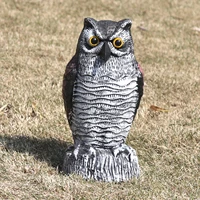 realistic owl garden statue decoration fake bird plastic owl scarecrow decoy for garden yard bird repellent outdoor pest control