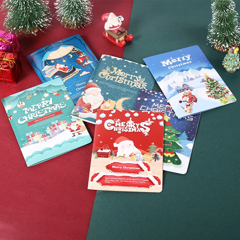 1 шт. креативная бумага 3D Счастливого Рождества приветствие открытки для детей