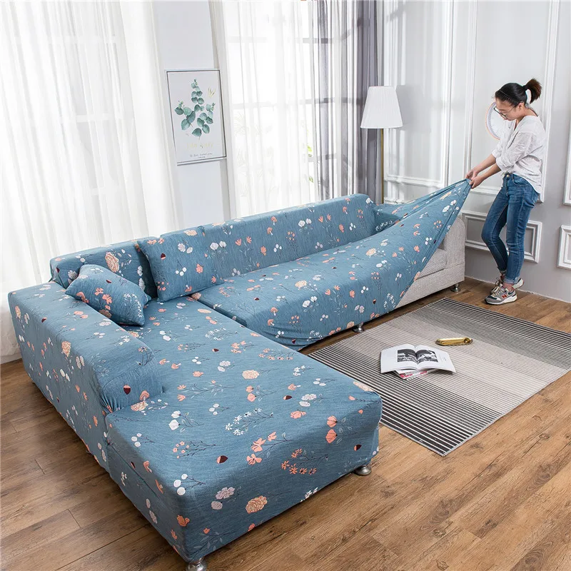 Чехлы для угловых диванов эластичный чехол гостиной кушетки L образный