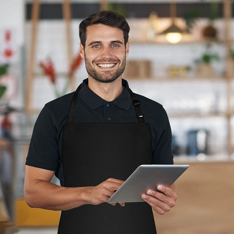 Водонепроницаемые фартуки для мужчин и женщин из хлопка полиэстера регулируемые