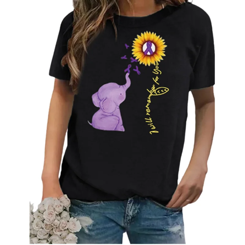 

Summer O-Neck Short Sleeve T-Shirt Women Casual Loose Floral Tops Big Size 3XL Fashion 3D Cartoons Printed Top Lady Streetwear