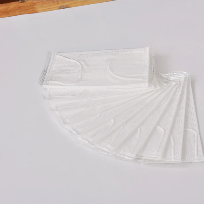 Mascarilla белая одноразовая Нетканая Антибактериальная дышащая маска с тремя