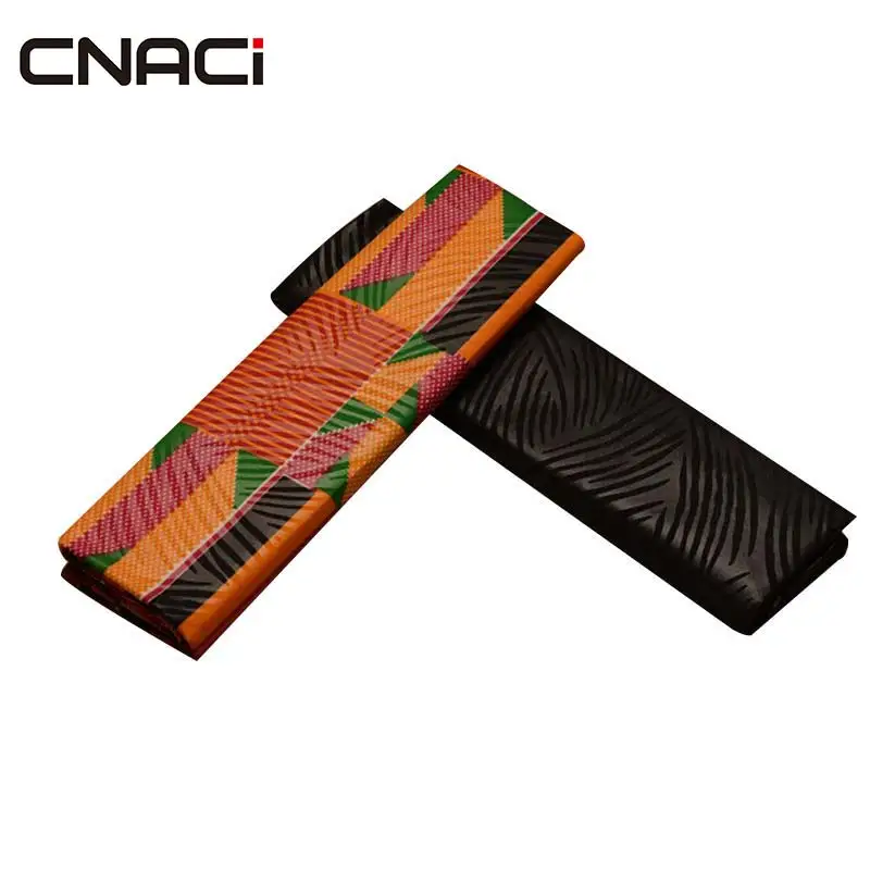 19050016 CNACI африканская ткань для одежды с принтом Гана Kente 2+ 2 ярдов новая настоящая восковая ткань с принтом Tissus пэчворк нигерийский батик - Цвет: 19050016
