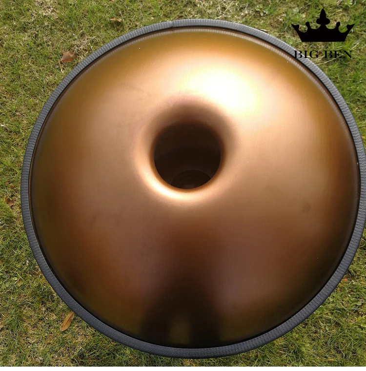 Коричневый 9 тонов 10 тонов Kurd натуральный D minor HandPan стальной барабан nitriding ржавчины барабан ударный мини-барабан на заказ масштаб handpan