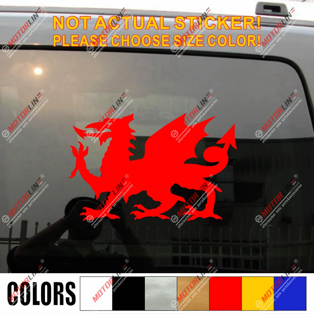 Wales Red Dragon Decal Sticker Welsh Y Ddraig Goch Car Vinyl pick size color f | Автомобили и мотоциклы
