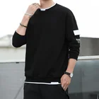 Рубашка мужская однотонная с длинным рукавом, Повседневный пуловер, верхняя одежда в стиле хип-хоп, мужские толстовки, свитшоты размера плюс, осень 630