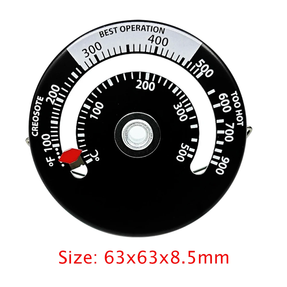 

Magnetic Wood Stove Thermometer Household Fireplace Fan Kitchen Thermometer High Sensitivity Barbecue Oven Tool