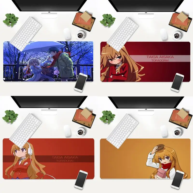 

toradora Rubber Mouse Durable Desktop Mousepad Animation XL Large Gamer Keyboard PC Desk Mat Takuo Tablet Mousepads