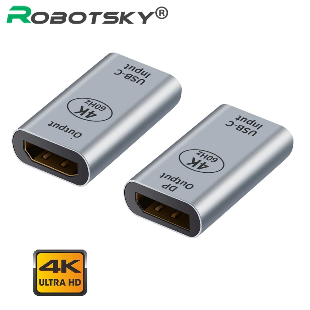 4K Type C к HDMI-совместимый/DP/Mini DP конвертер мама-мама USB HD видео для Macbook Pro адаптер