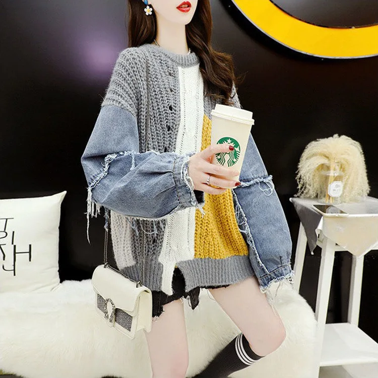 

Женские свитера и пуловеры 2021, однотонные осенне-зимние облегающие модные подходящие ко всему полоски с круглым вырезом для женщин