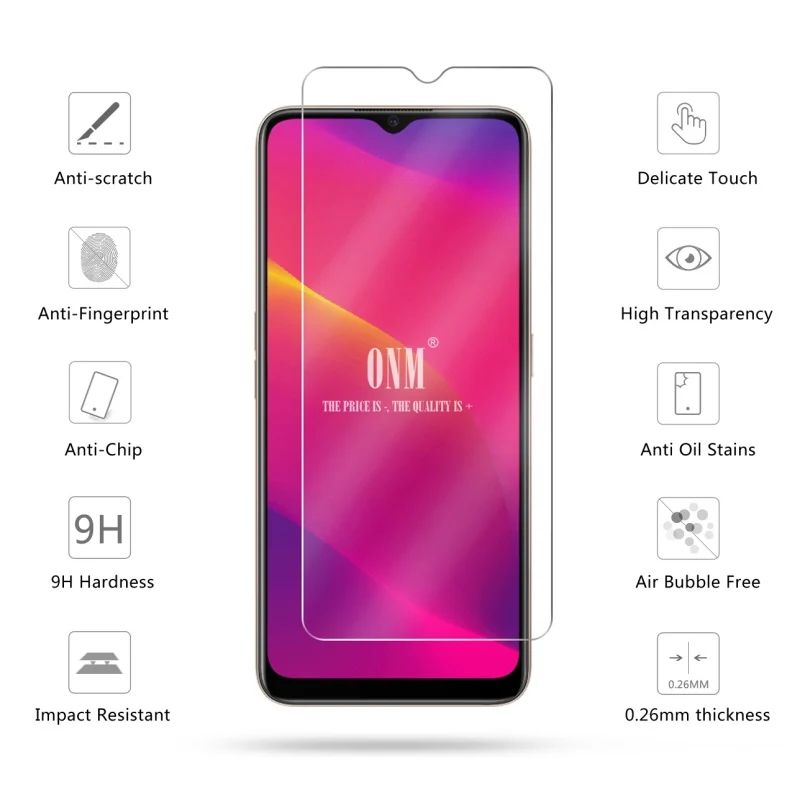 2 шт закаленное стекло для OPPO A5 стекло протектор экрана 2.5D 9H Премиум Закаленное стекло для OPPO A5 защитная пленка
