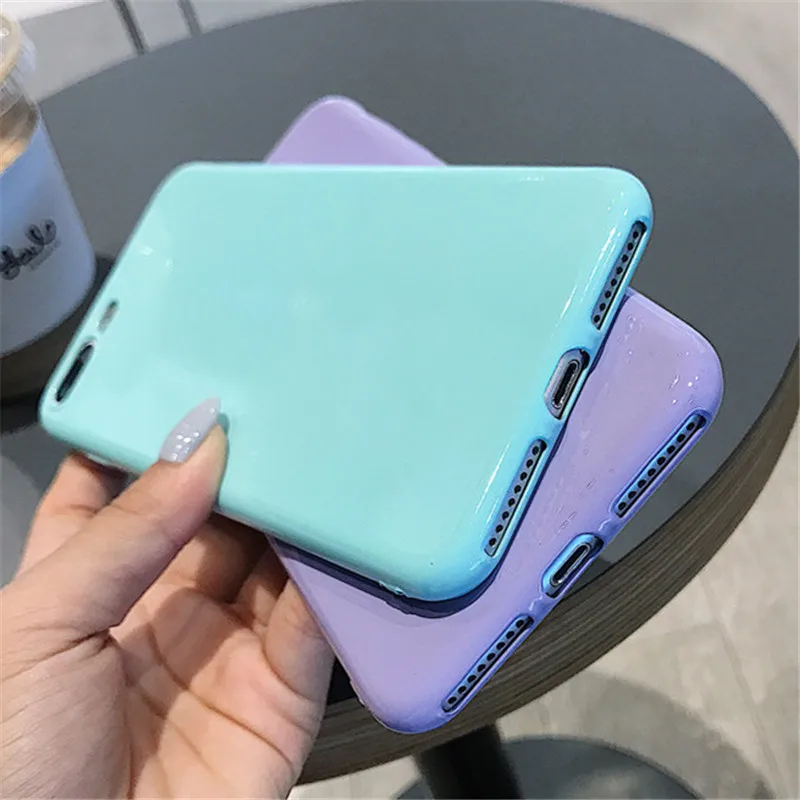 Блестящие Чехлы для iPhone X XR XS Max 8 7 6 6S Plus из мягкого ТПУ Samsung Galaxy S10 S10e S9 S8 S7 S6