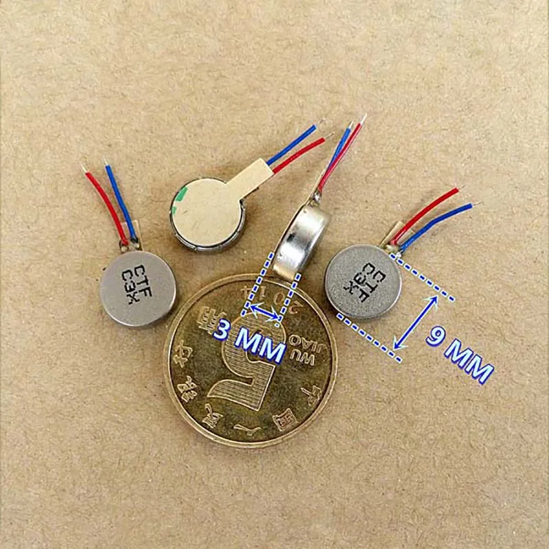 Плоский вибрирующий Вибрационный Мотор для телефона Samsung мини-микро-мотор 9*3 мм