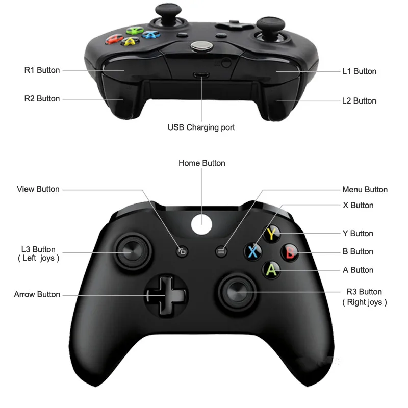

Wireless Xbox One S Controller Dual Vibration Joystick With Headphone Jack Gamepad For Xbox One Console /PC Win7/8/10