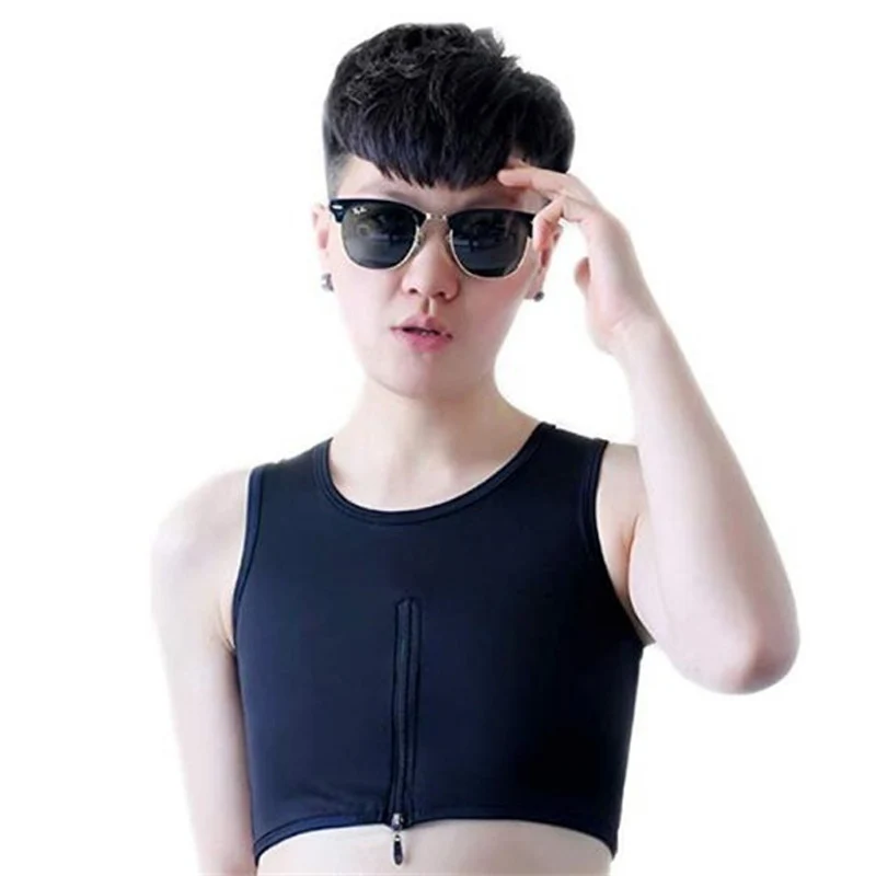 HaleyChan размера плюс Tomboy Trans лесбийские FTM средняя молния бамбуковое угольное