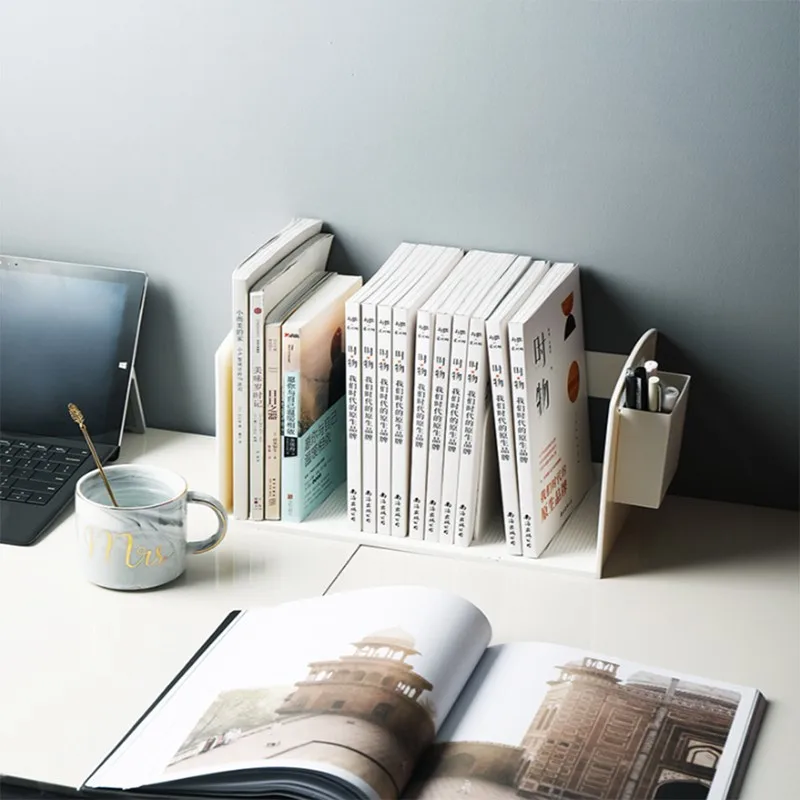 

Desktop Bedside Table Children Dormitory Bookcase Bedside Table Students Office Storage Rack Multifunctional Plastic Bookshelf