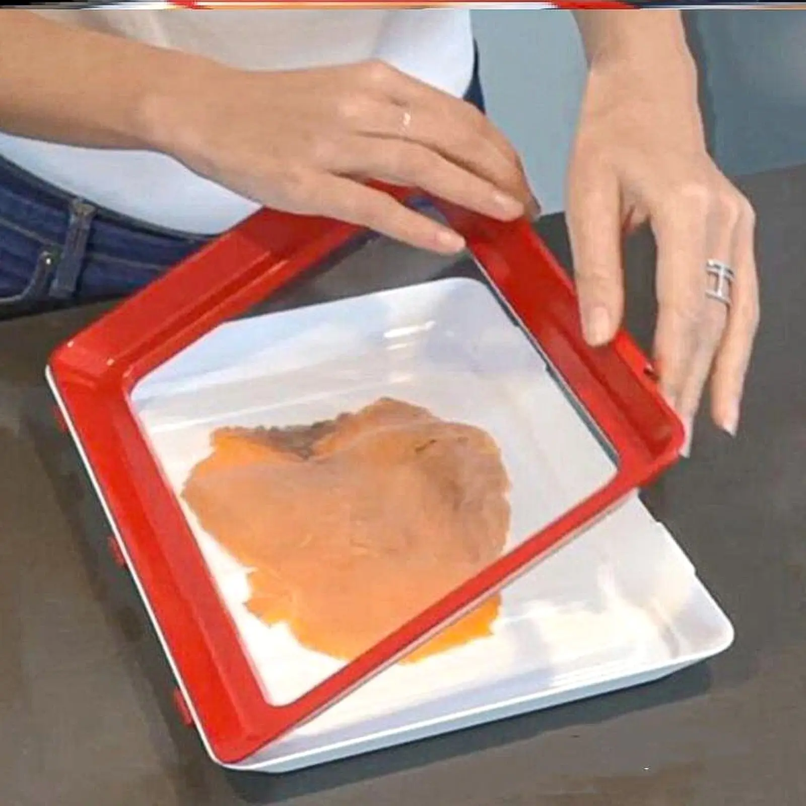 

Creative Food Preservation Tray Food Fresh Keeping Fresh Spacer Organizer Food Preservate Refrigerator Food Storage