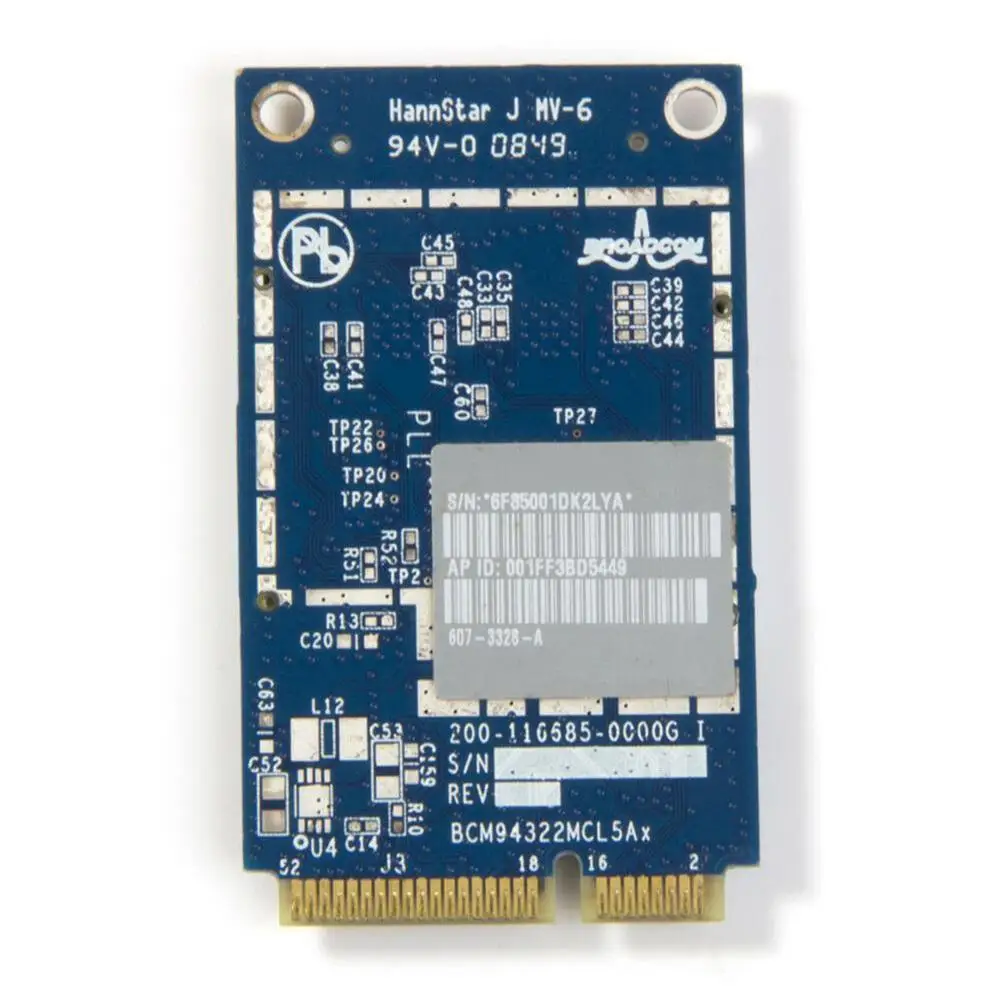 300M Bcm94322mc Mini Pci-e Wifi карта для Pro Mb988z/a Экстрим карты аэропорта Двухчастотная сеть E8R8