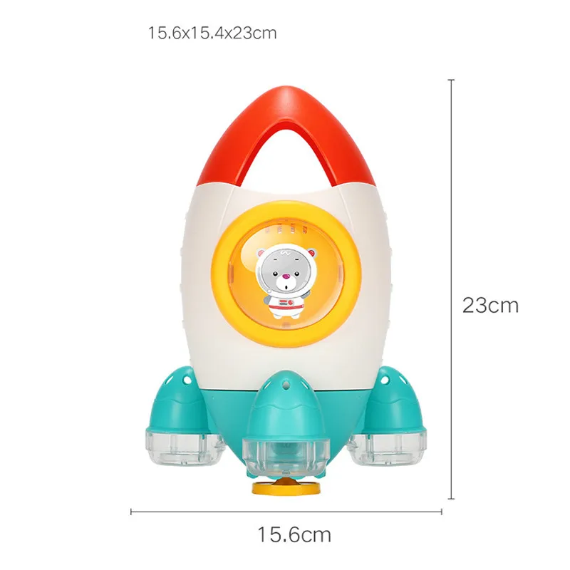 

Summer Baby Bath Toys In Bathroom Water Playing Toy Rocket Fountain Shower Spraying Rotary Spraying Beach Toys for Kids