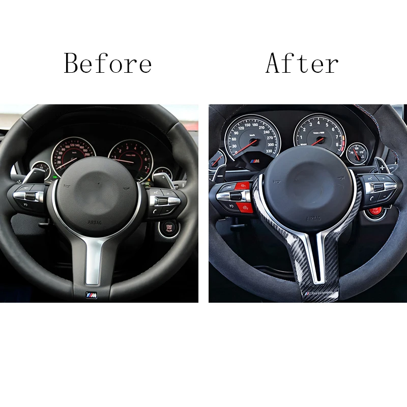 Цена Отделка на руль для BMW, накладка из углеродного волокна для BMW F20, F22, F30, F31, F32, F33, F36, F10, F06, F12, F13, F15, F16, M-sport, M2, M3, M4, F87, F80, M6