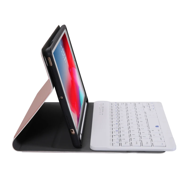 Кожаный чехол с Bluetooth клавиатурой для iPad Mini 1 2 3 4 5 7 9 русская Арабская Иврит