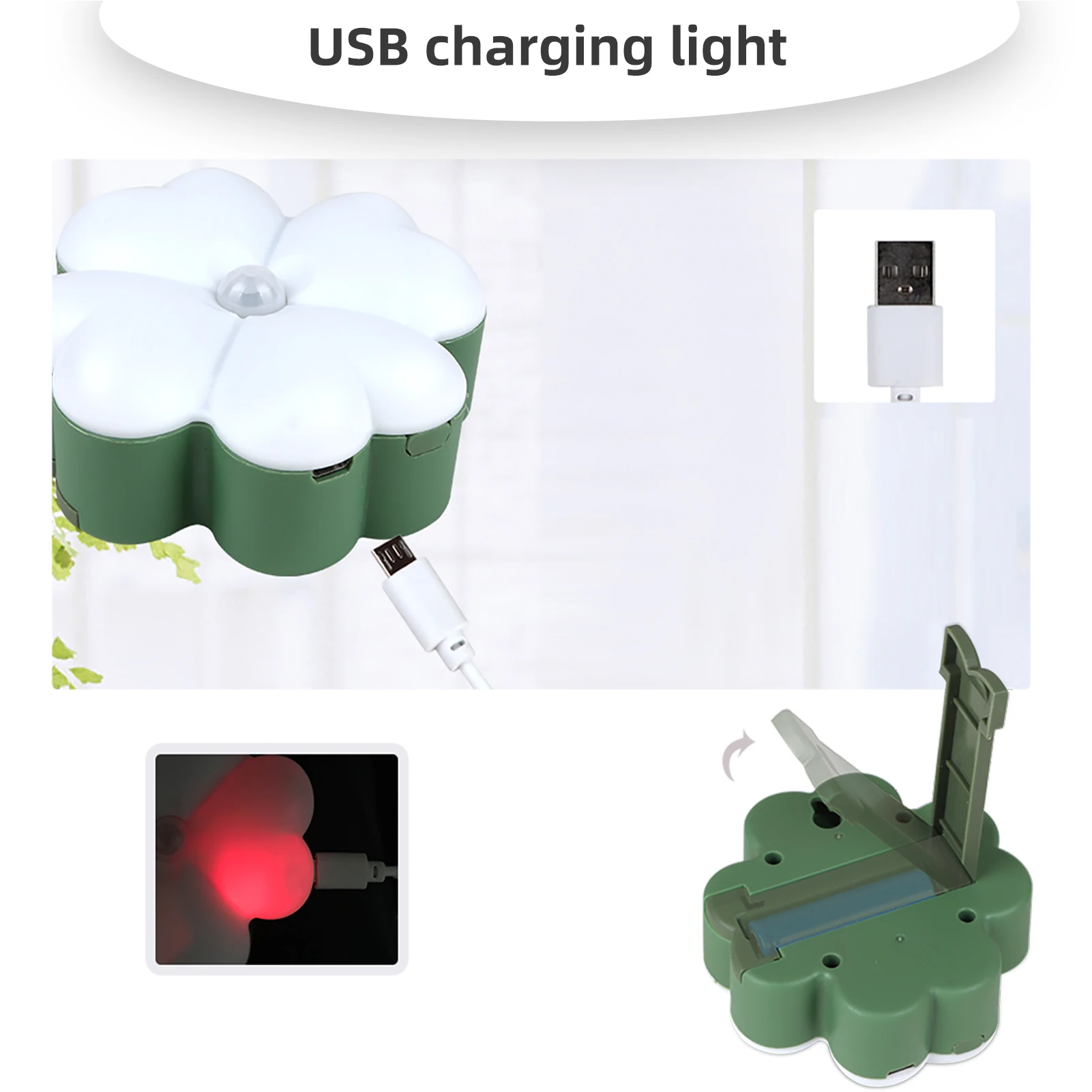 

Sensor Nightlight LED Wireless USB Rechargeable Nightlight with Adjustable Brightness Stick on Magnet Night Light