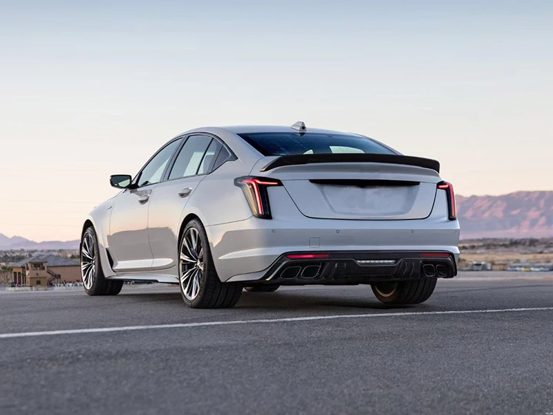 Для Cadillac CT5-V 2020 + черное крыло версия 1:1 яркий черный узор из углеродного волокна |