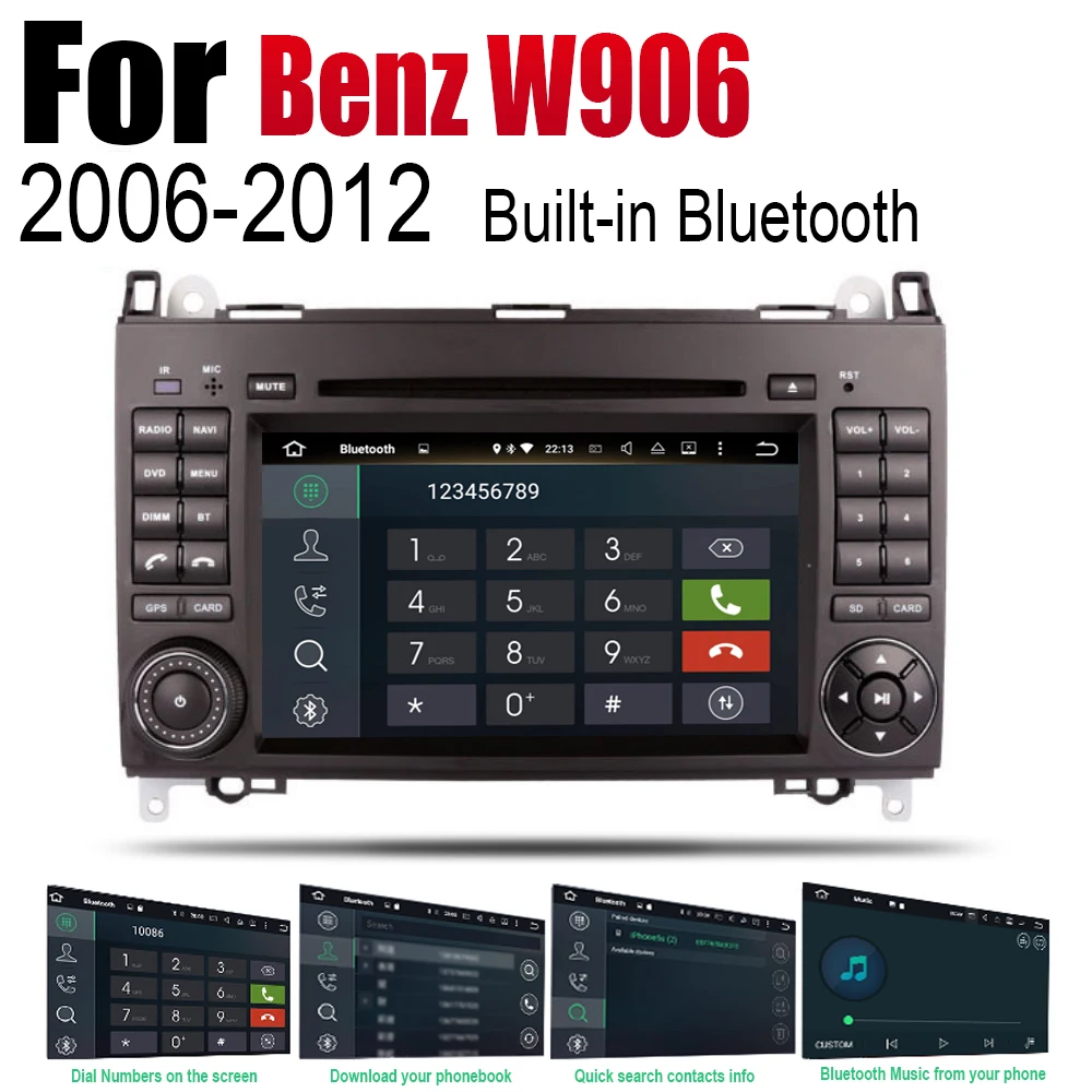 Android автомобильный DVD GPS Navi для Mercedes Benz W906 2006 ~ 2012 NTG плеер навигация WiFi Bluetooth Mulitmedia