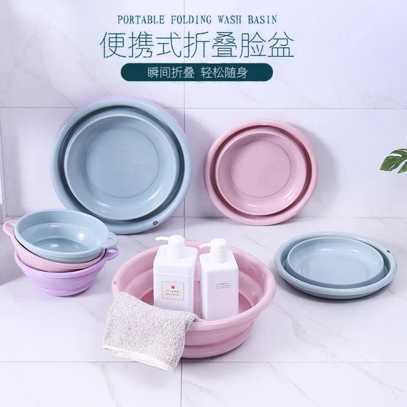 Portable Travel Outdoor Folding Basin Laundry Wash Dish Hanging Student Military Training | Дом и сад