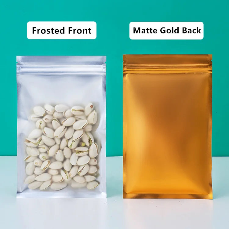 100pcs/Lot Clear Front + Gold Back Foil Zip Lock Packaging Bags Coffee Powder Eyslashes Cosmetics Underwear Heat Sealing Pouches | Дом и сад