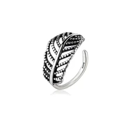 925 sterling silver index finger ring women retro fashion personality simple opening adjustable antique silver jewelry