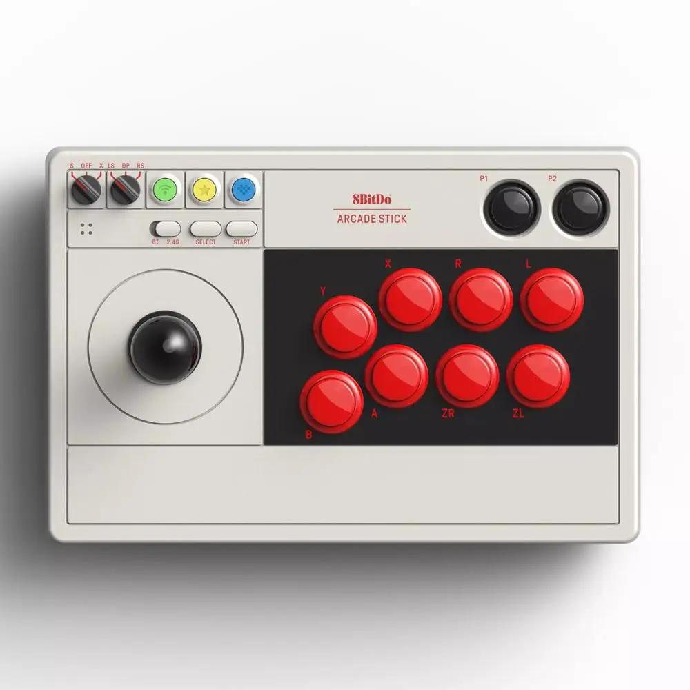 

8BitDo Arcade Stick V3 Wireless Bluetooth Joystick with 2.4G Receiver for Window Switch Customize Button Mapping & Create Macros
