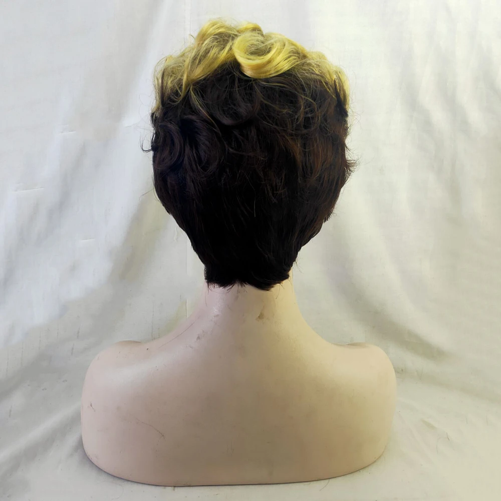 HAIRJOY синтетические волосы для женщин короткий вьющийся афроамериканский парик |