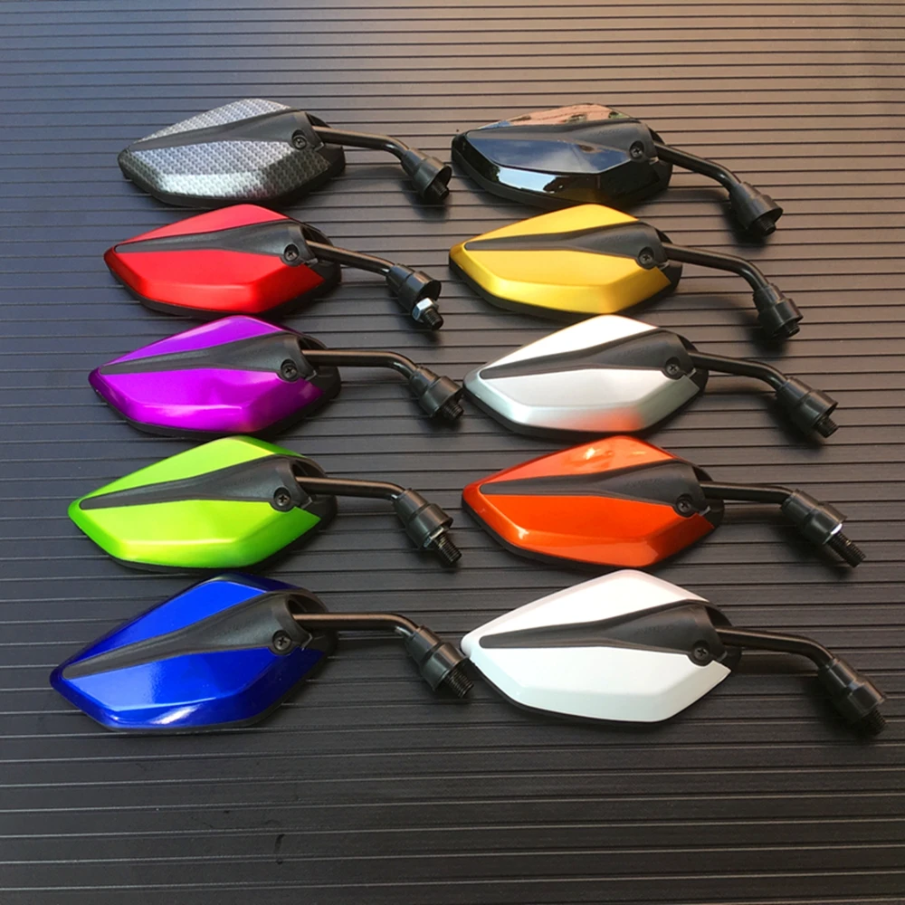 Боковые Красочные Универсальные мотоциклетные зеркала 10 мм для Kawasaki versys 650 z900rs z650