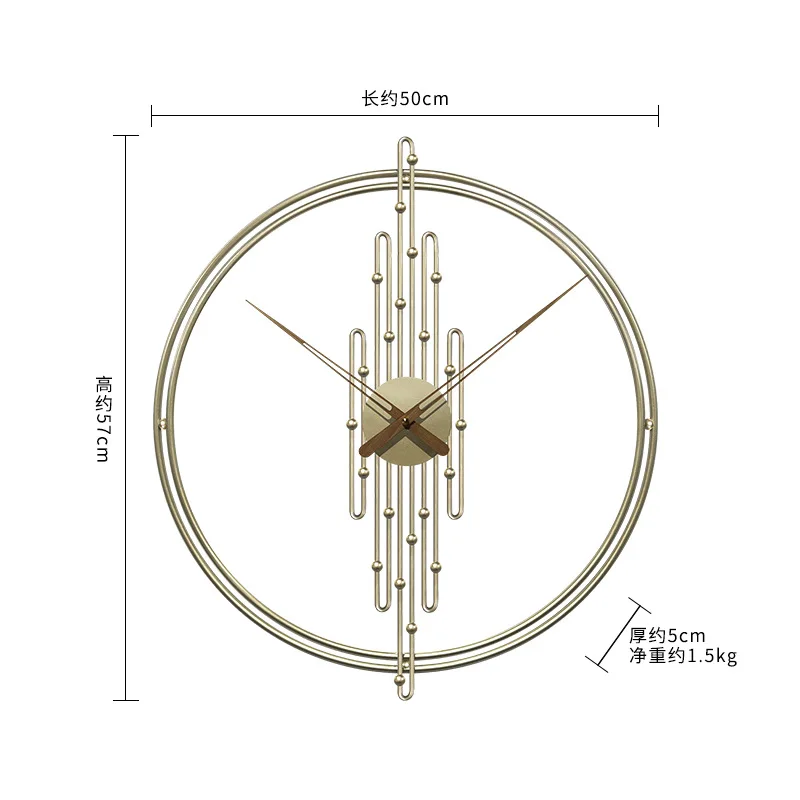 

Modern luxury fashion and simple watch Living room clock personality creative iron clock home wall decorations wall ornament